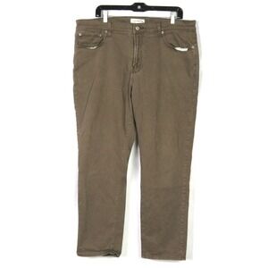 Lucky Brand 410 Athletic Straight Leg Brown 5 Pocket Stretch Pants Men's 38 X 30